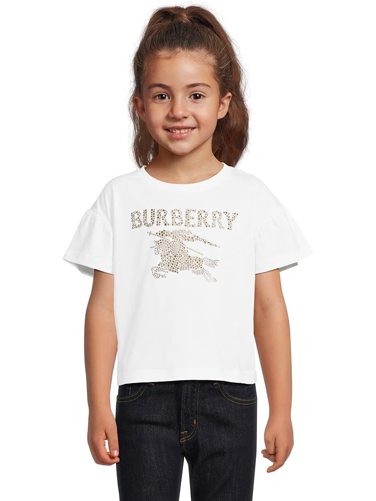 White Burberry Roxy Crystal T-Shirt (Big Kid)