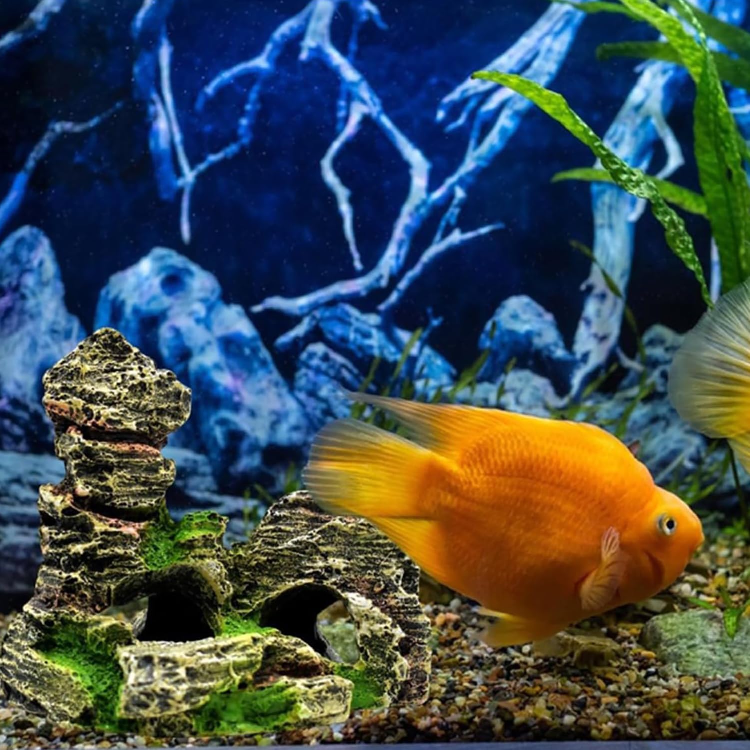 Shirene Fish Tank Rockery,Hiding Cave Decoration For Fish Tank Underwater Landscape Aquarium Mountain View Ornament for Fish Shrimp Hiding Aquarium Ornament - Image 3