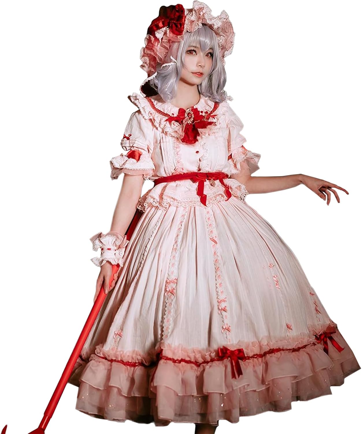 [milky time] レミリア スカーレット コスプレ ワンピース ハロウィン ピンク ドレス