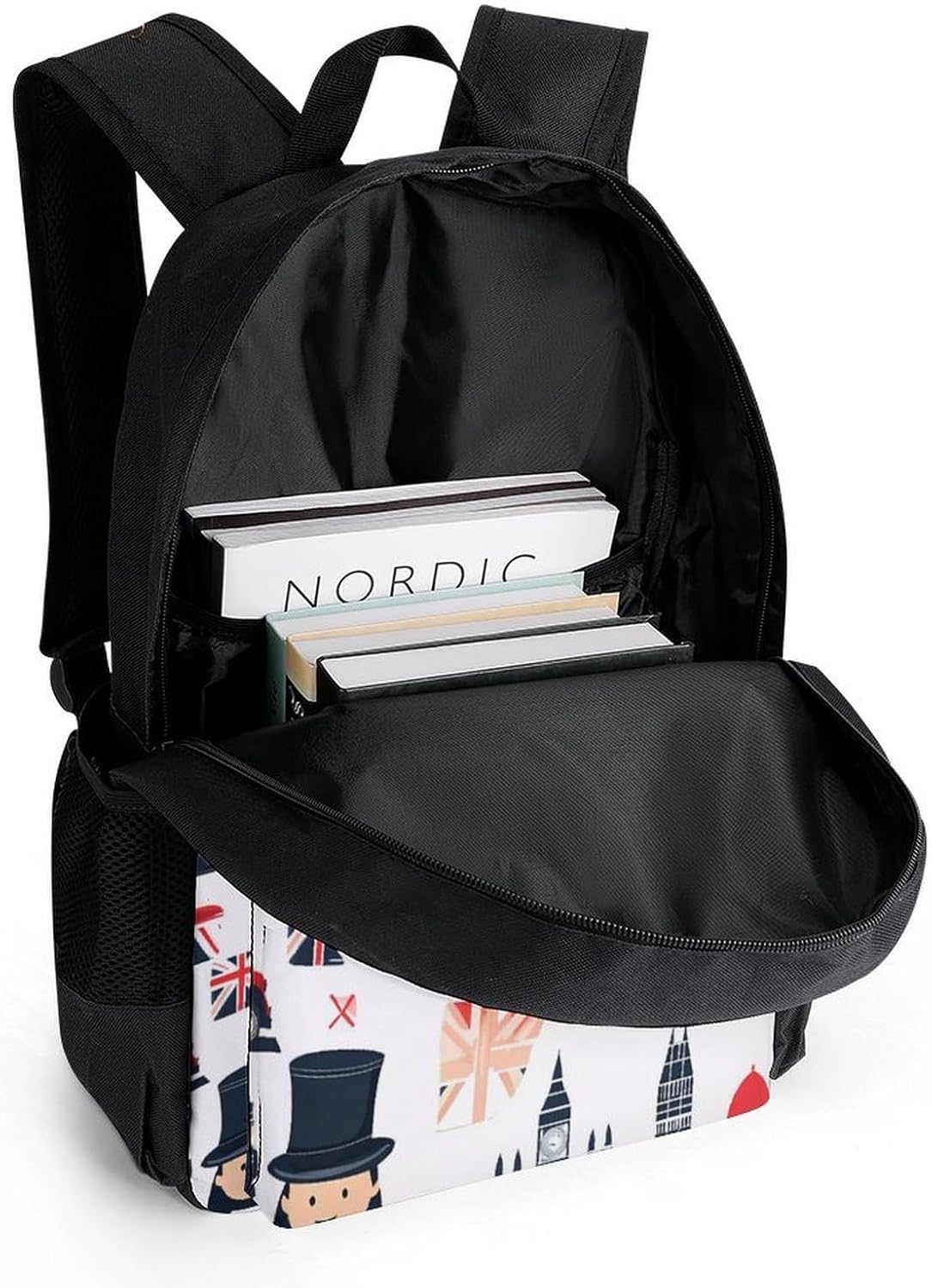 England Symbols Print Laptop Backpack for Men Women Fashion Computer Bag Business Travel Daypack