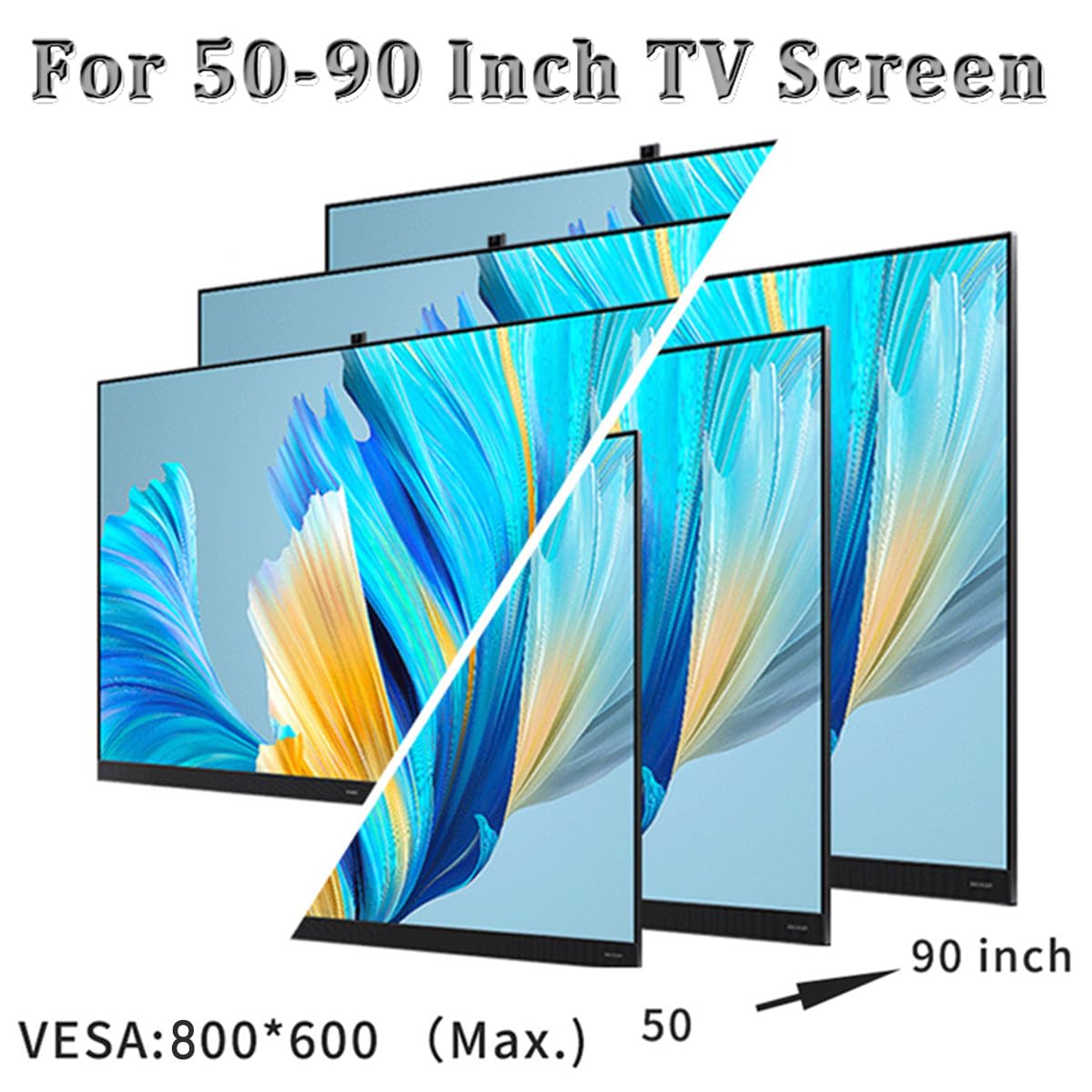 Supporto da Parete Elettrico motorizzato per TV con Regolazione dell'angolazione da 0 a 85° per tetti inclinati e Funzione Ribaltabile per Una Visione ottimale.