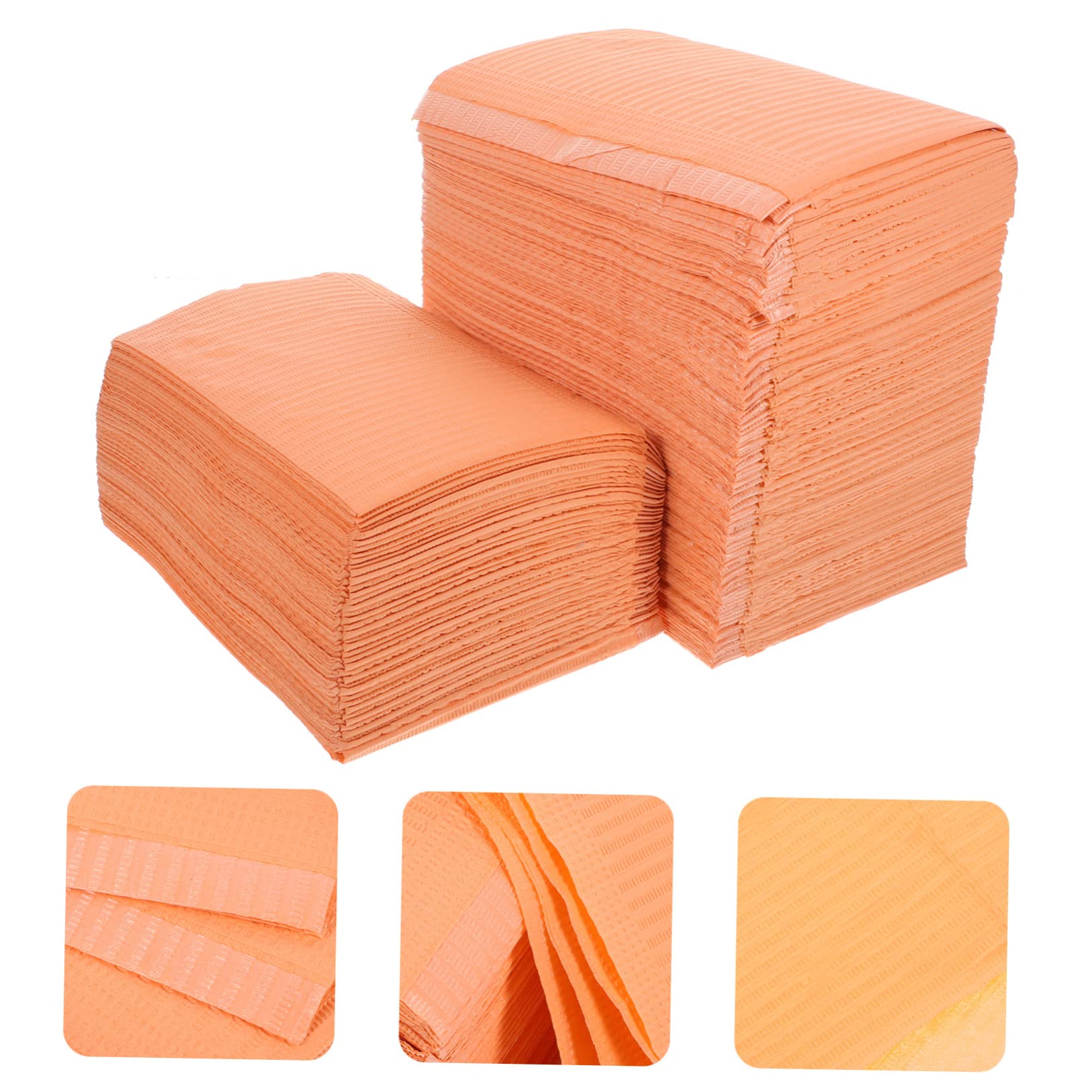 VALICLUD Tappetino per Unghie Monouso in Polpa, 125 Pezzi, Protegge Piano del Tavolo, per Salone Manicure e Studi Dentistici | Arancione, per Tavolo Manicure Professionale e Studi Odontoiatrici, Accessori Nail Art
