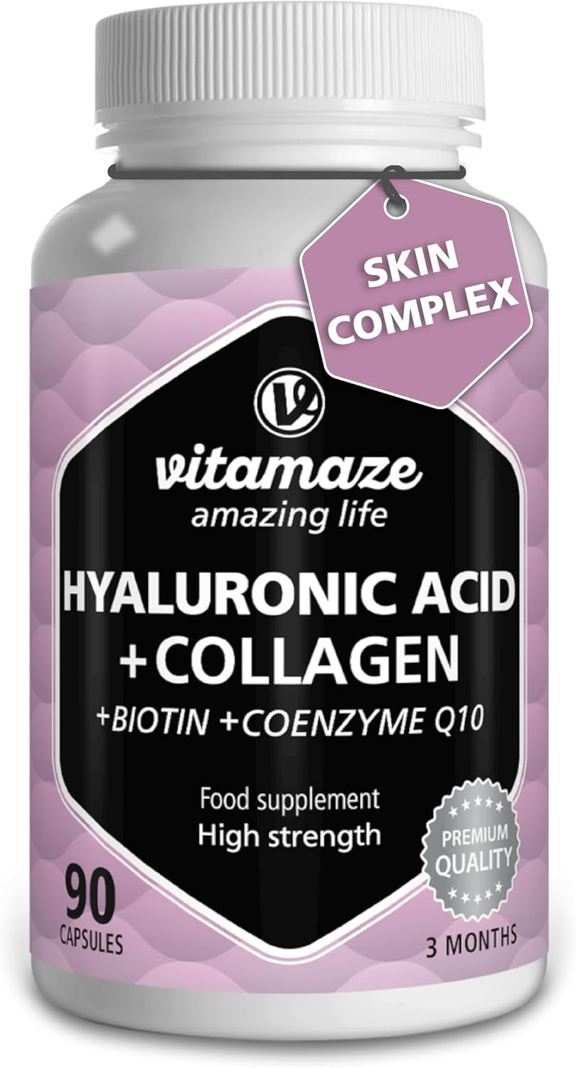 Collagen & Hyaluronic Acid + Coenzyme Q10, Biotin and Vitamin C 90