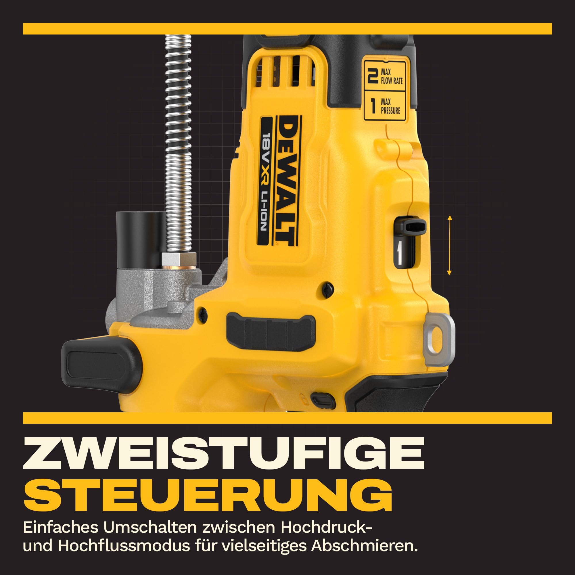 DEWALT DCGG581P1G-QW 18 V XR, 2 prędkości, z akumulatorem 5 Ah, DCGG581P1G-QW