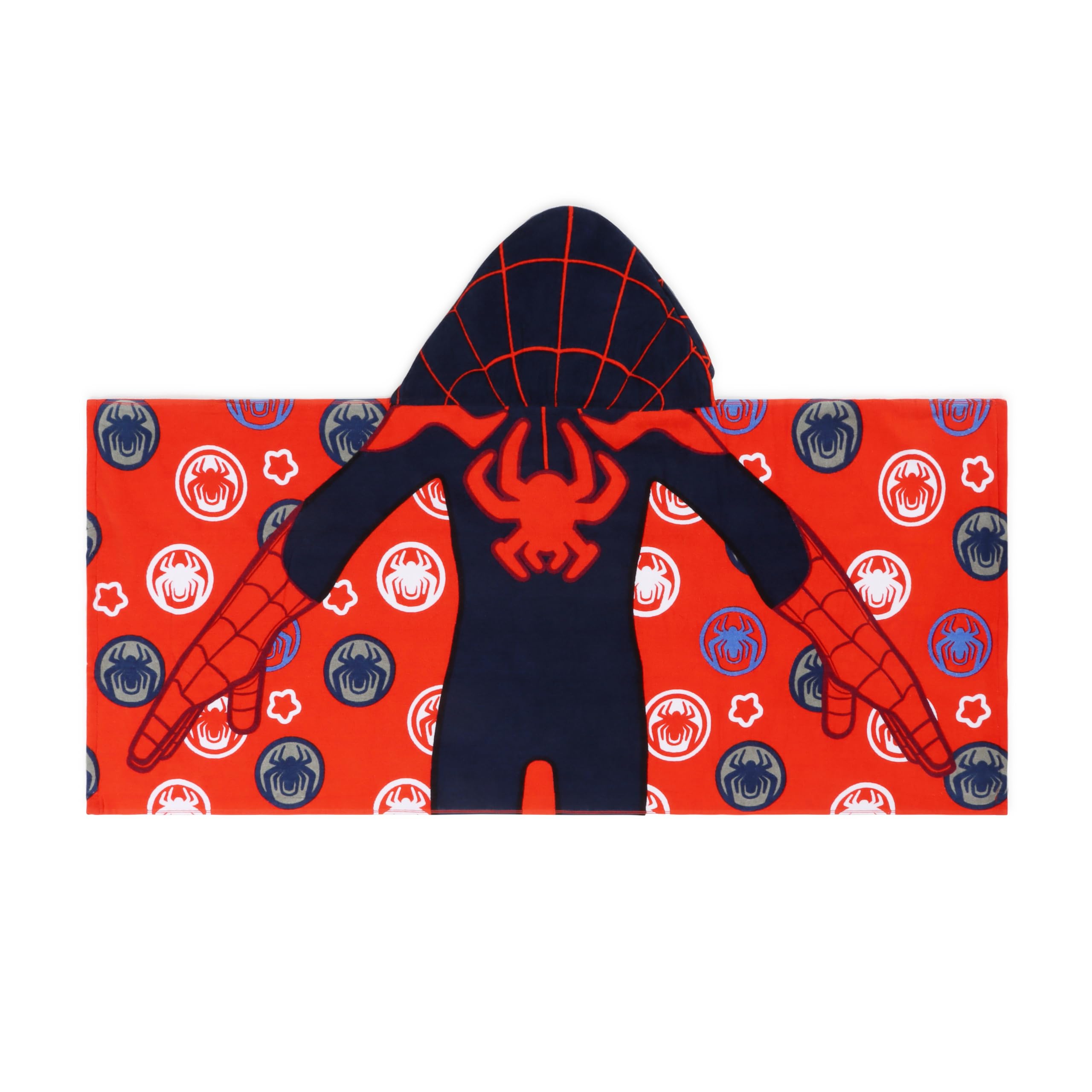 Jay Franco Marvel Spidey & His Amazing Friends Miles Morales Hooded Towel, 56 x 130cm Kids Super Soft Bath Towel, Beach - Image 4