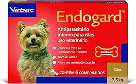 Virbac Endogard Vermífugo para Cães até 2,5 kg c/ 6 Comprimidos