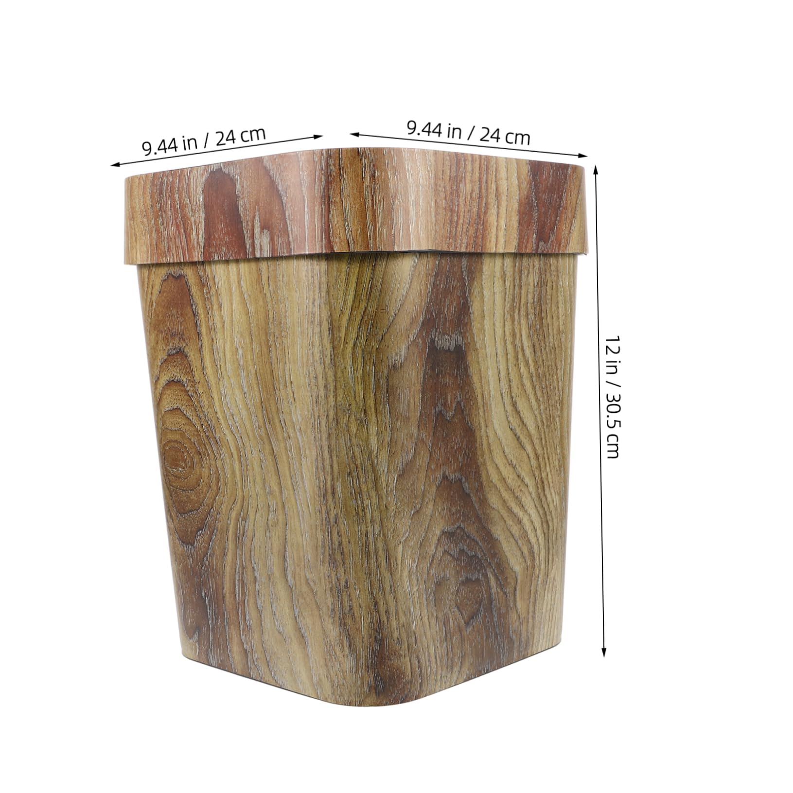 BESPORTBLE 1pieza Papelera De Diseño Retro De Madera Simulada Contenedor De Residuos Elegante Para y Grande Para Salas De y