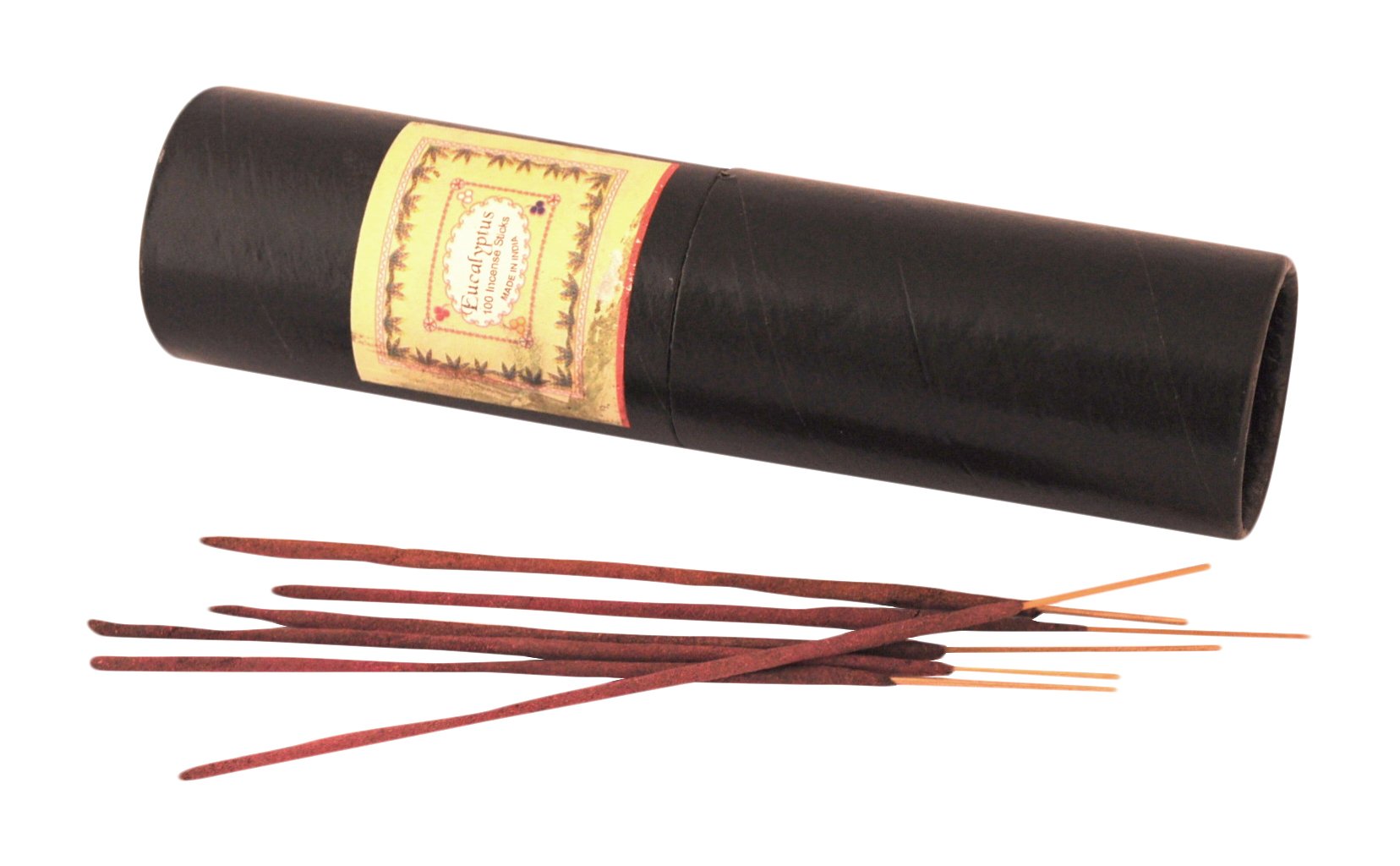 My Earth Store Eucalyptus Scented Handmade Incense Stick - Natural Aromatherapy for Relaxation and Meditation (4 cm x 4 cm x 24 cm, Dark Brown)