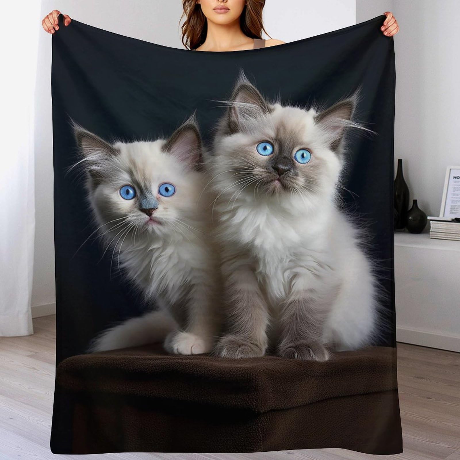 Couverture polaire chat légère et chaude contre les nuits fraîches