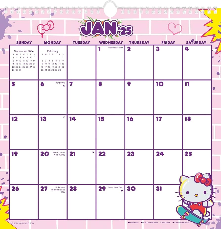 Amazon.com: 2025 Hello Kitty & Friends Spiral Wall Calendar & Push Pins : Office Products amazon-com-2025-hello-kitty-friends-spiral-wall-calendar-push-pins-office-products
