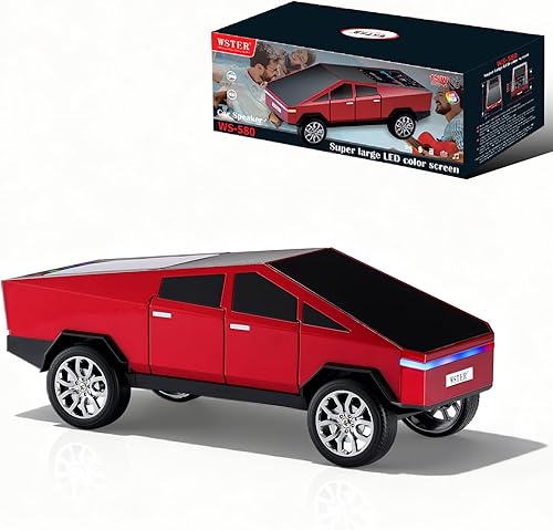 WS-580 Futurista Camión Modelo Bluetooth Replica Altavoz con pantalla LED - TWS estéreo, radio FM, reproducción USBTF, micrófono incorporado, regalo