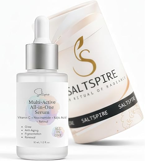 SALTSPIRE Multi-Active All-in-One Serum | Vitamin C + Niacinamide + Kojic Acid + Retinol | Glass Skin in 21 Days | Glow, A...