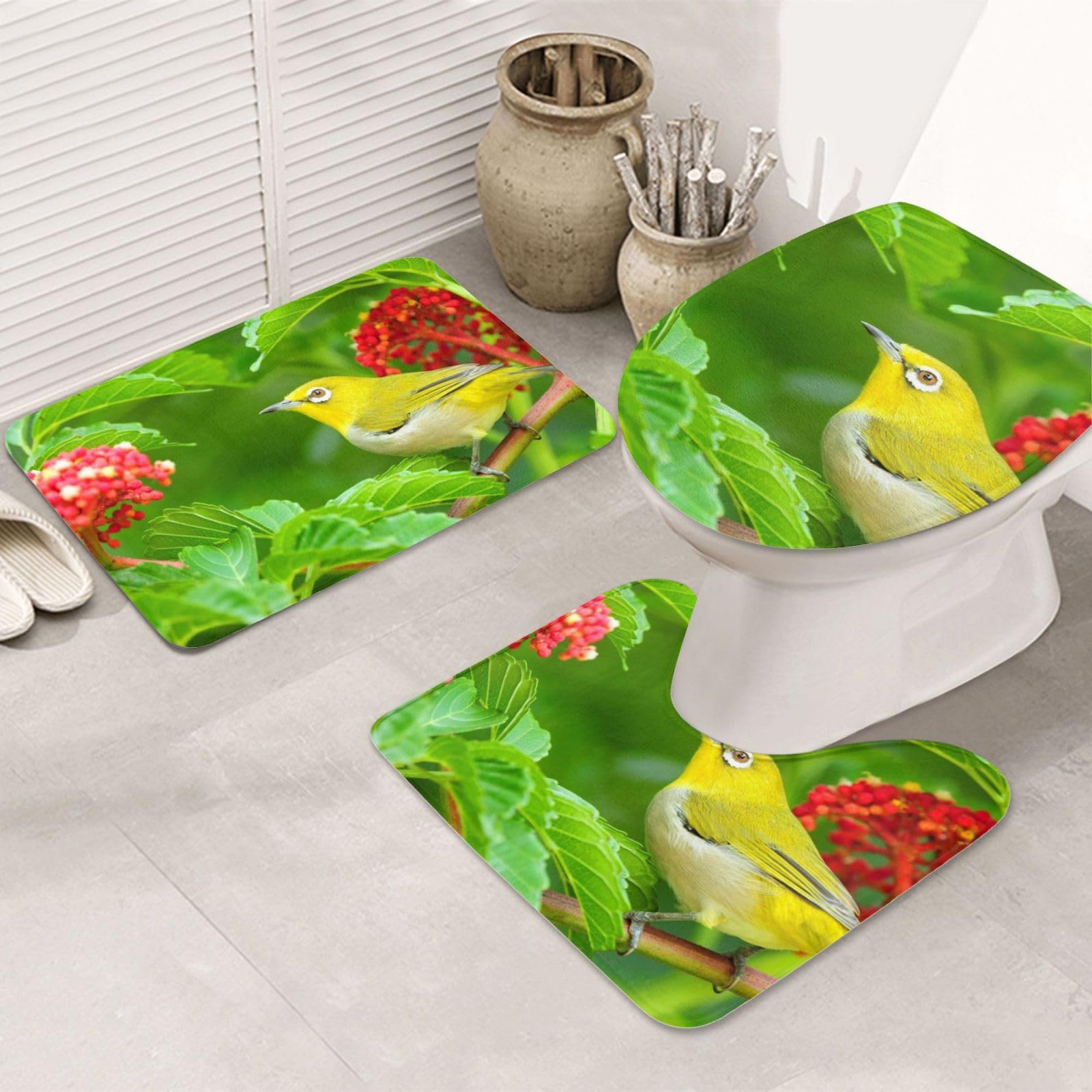 Tapis de salle de bain antidérapant pour sécuriser le contour des WC