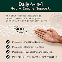 Vista 2 de Adapt Naturals - Prebióticos 4 en 1 para proteger el bioma, suplemento de probióticos, postbióticos y polifenoles para microbioma, salud intestinal