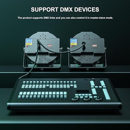 Miniatura 5 de UKing Luces LED Par de luces inalámbricas alimentadas por batería para eventos 18W RGB luz de iluminación de escenario recargable 20 horas por