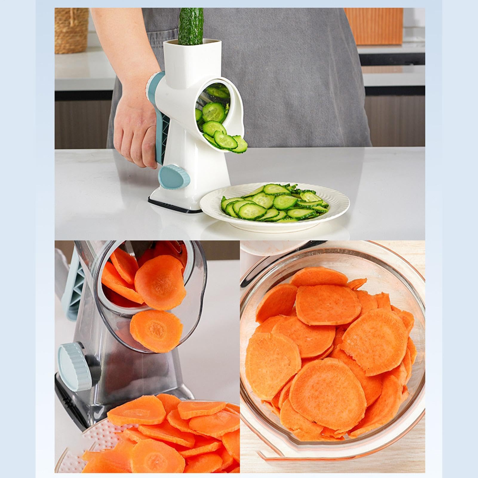 Rallador De Queso Rebanadora Manual Multifuncional Para Alimentos | Rallador De Queso Con Manivela Manual Para Frutas Patata Zanahoria Casa Restaurante Cocina