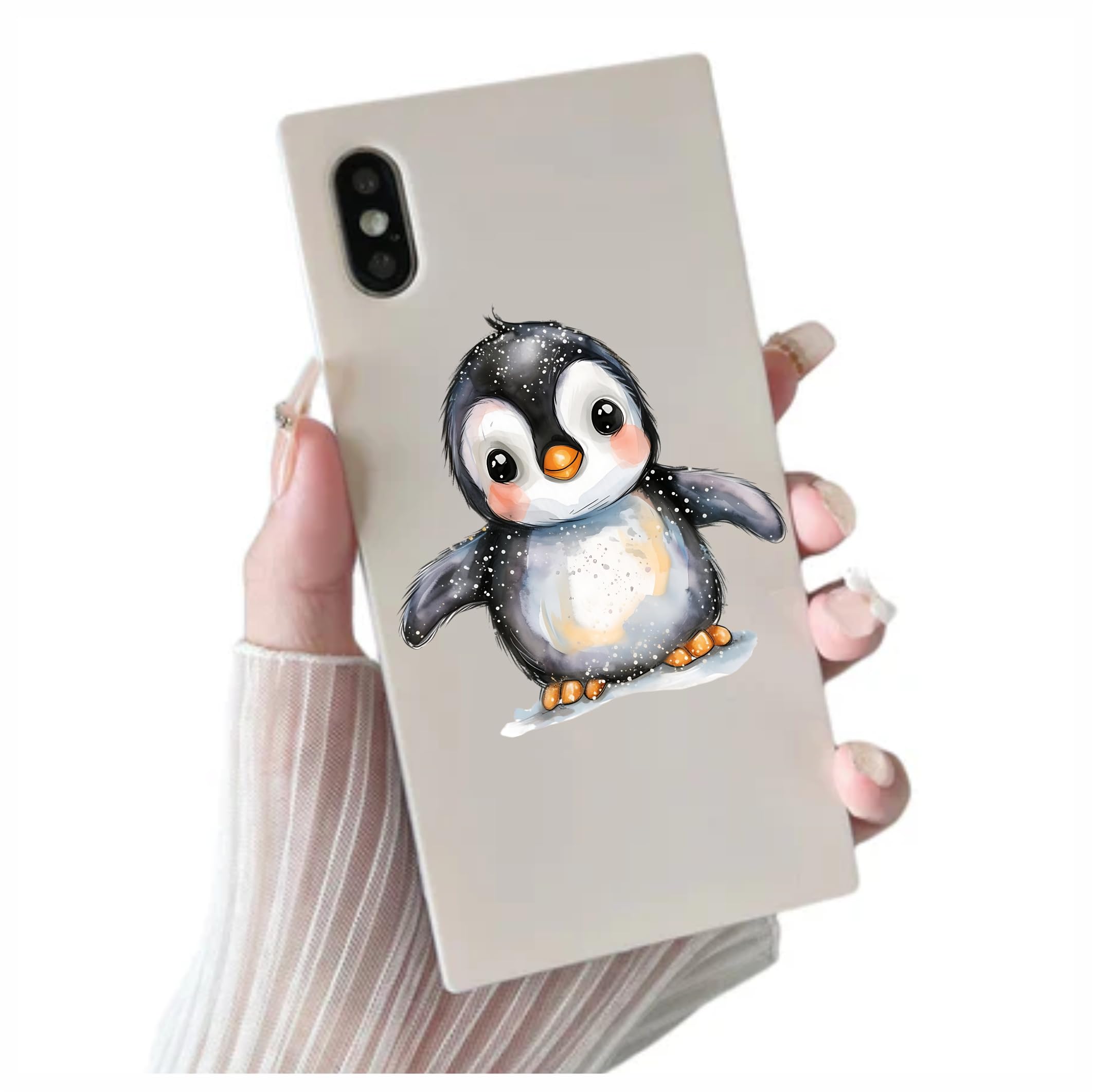 x4 Baby Penguin Vinyl Stickers Cover Marks Non Transparent Waterproof Nursery Decals 1@ 20cm Tall Ideal for Toilets car - Image 4