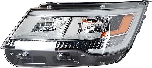 Miniatura 2 de munirater Paquete de 1 conjunto de faros delanteros con bisel negro DRL para el lado del conductor para Explorer 2016-2018