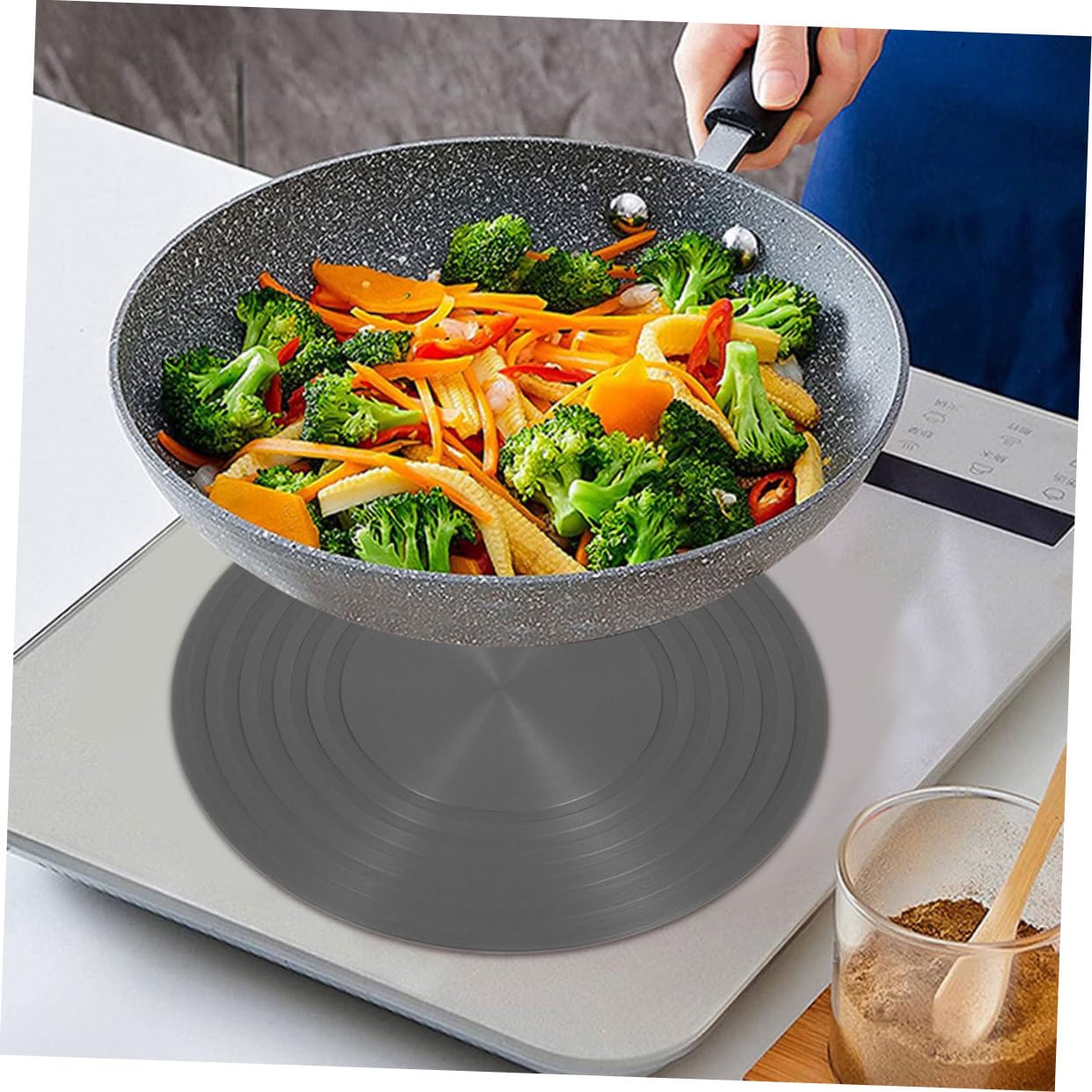 Piastra Diffusore di Calore Gas Spessa per Cucina Protezione Pentole e Distribuzione Uniforme Accessorio Versatile per Fuochi a Gas e Piani Cottura a Induzione