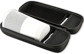 ProCase Estuche EVA Bose SoundLink Revolve, Caja de Viaje Protectora Dura para Bose SoundLink Revolve Altavoz Inalámbrico, Funda Almacenamiento Compatible con Cargador de Pared y Cable USB -Negro