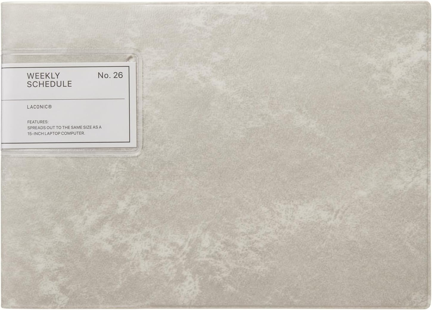 Laconic LLS08-220GY-1 Notebook, 2026 B6 Model, Horizontal Weekly Name Pocket, Gray 1 (Begins September 2025)