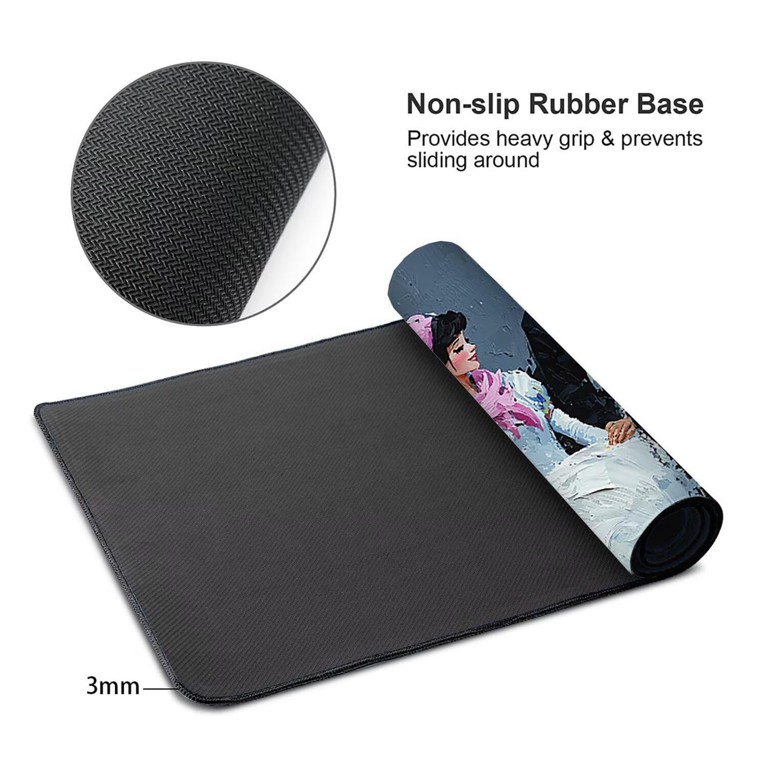 Tappetino per Mouse Gaming XXL 1600 x 800 mm – Ufficio Mousepad Grande – Migliora la Velocità e la Precisione – Tenuta Stabile – Lavabile – per Ufficio Accessori Scrivania (Principessa Principe) G-262