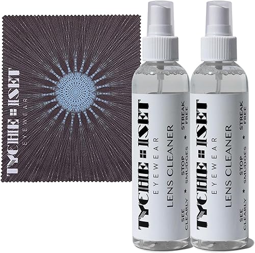 Eye Glasses Lens Cleaner Spray 6oz + Cleaning Cloth, Made in USA, Glasses Cleaning, Electronics, Phone, Computer Screen