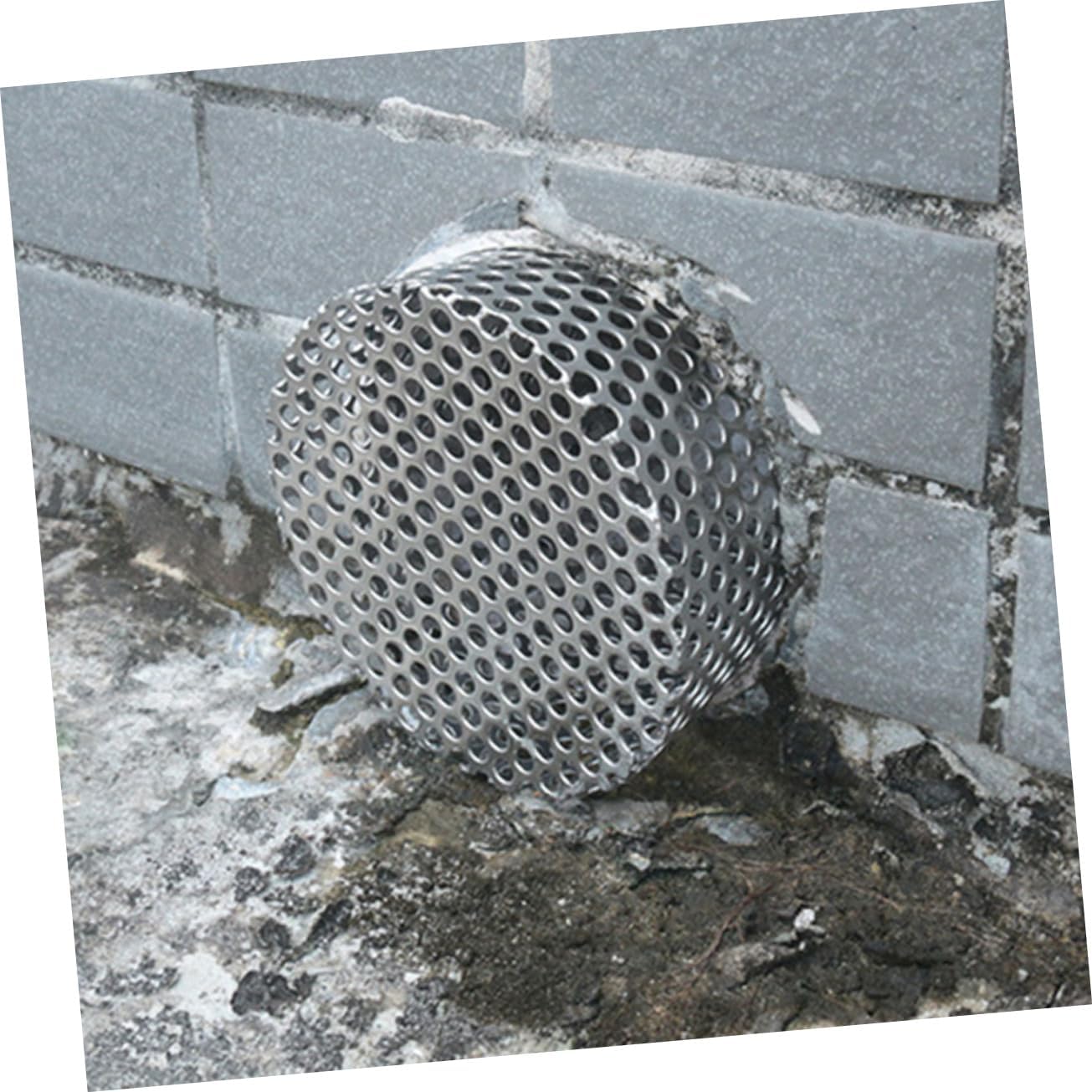 Healifty Drainage Pipe Mesh Cover Gutter Guards Dome Floor Drain Cover Stainless Steel Mesh Sanitation for Outdoor Drain