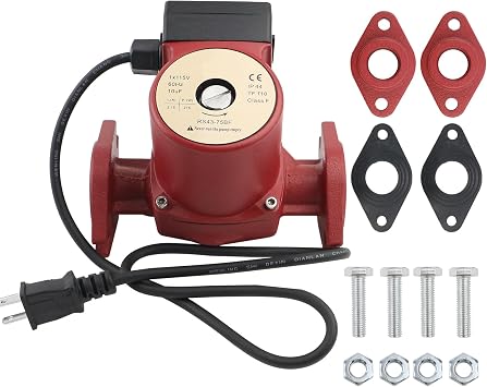 3-Speed Recirculating Pump, Hot Water Circulator, Circulation Pump Compatible with 115V 1/6HP Grundfos Replace UP43-75BF, 52722370