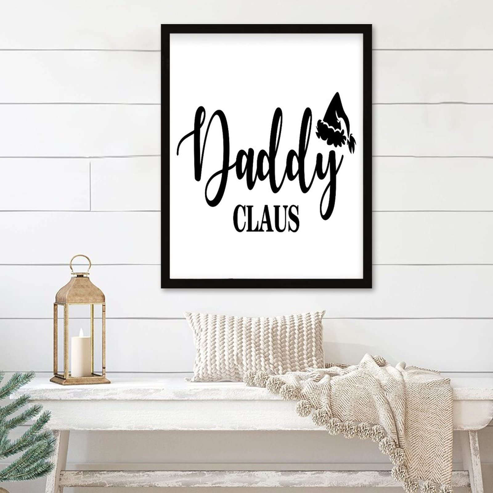 Plaque murale Daddy Claus cadre festif pour célébrer la magie de Noël