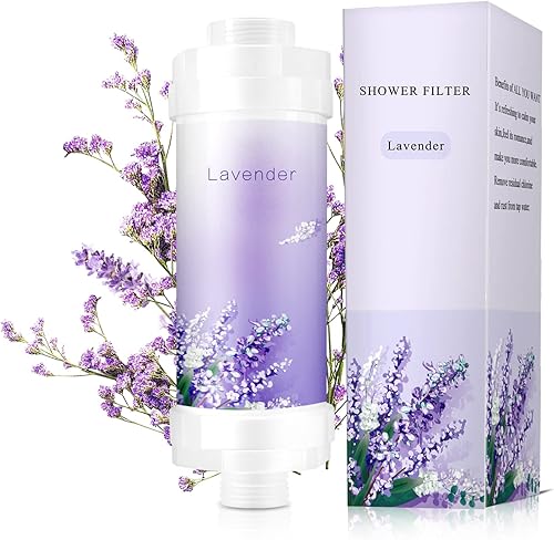 lonstin Infusor de ducha, filtro de ducha de vitamina C para agua dura, filtro de cabezal de ducha a sedimento de fluoruro de cloro, ayuda a secar
