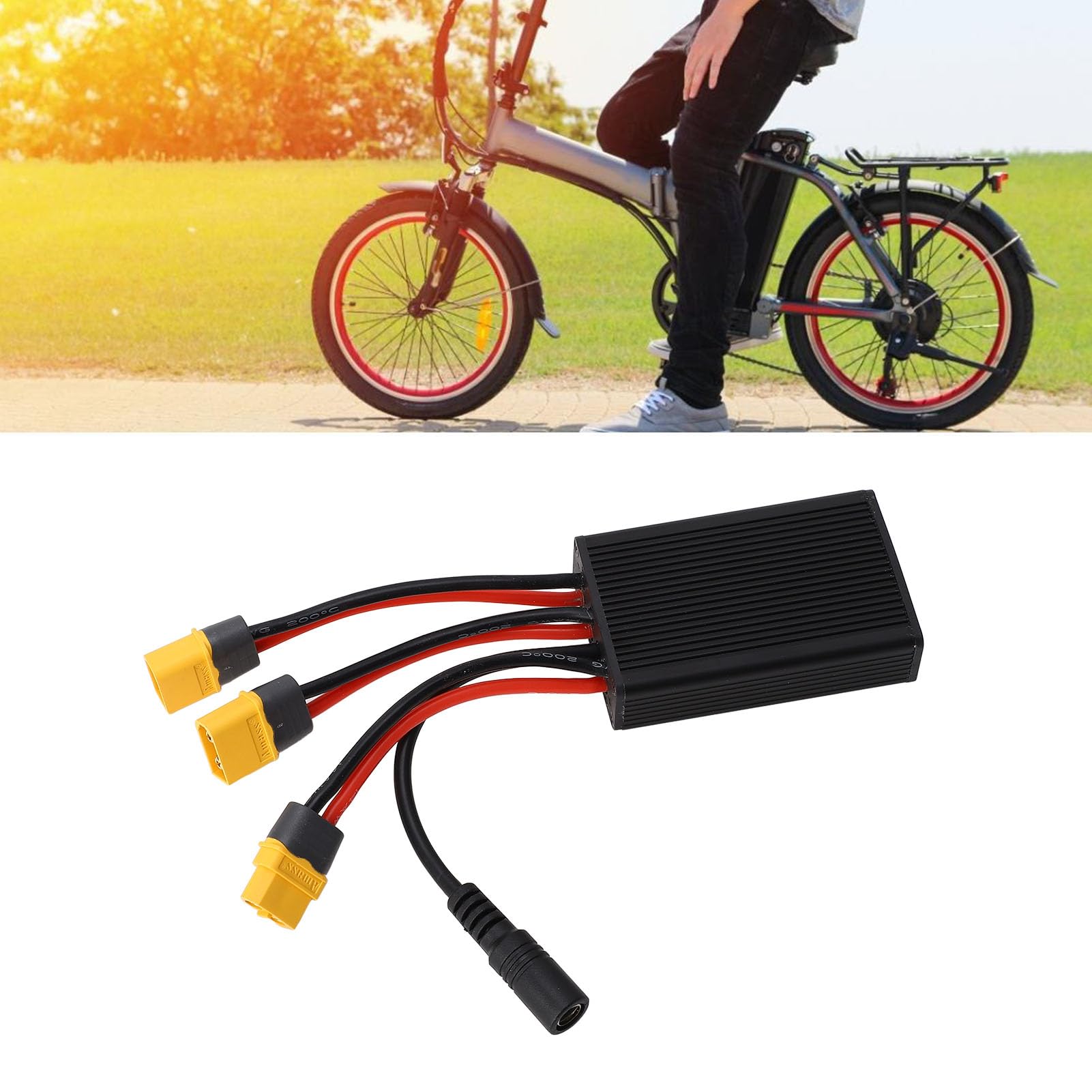 Convertidor de Batería Doble, Equilibrador de Batería Dual 20V 72V 40A, Adaptador de con Conector XT60H para Bicicleta Eléctrica