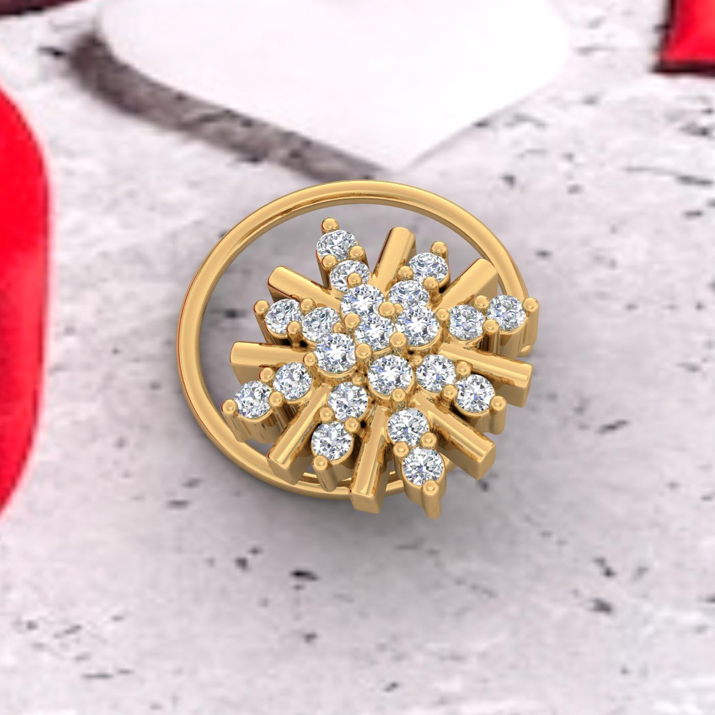 0.10 Carat Natural Diamond Wire Nose Pin in 14K Solid Gold, Nose Stud, Body Piercing Jewelry for Women (I1-I2 clarity)