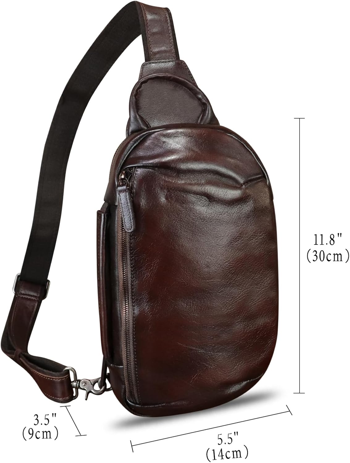 Hakiki Deri Askılı Çanta, El Boyaması Çapraz Askılı Sırt Çantası, Retro El Yapımı Göğüs Omuz Çantası, Günlük Çanta, Bel Çantası