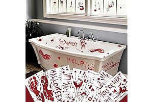 Chilling Blood Stickers: 100 Spooktacular Bloody Handprints for Halloween Shenanigans