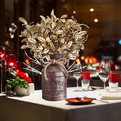 Vista 45 de CATTREE Helechos dorados - Plantas artificiales grandes y altas de 30 pulgadas, paquete de 2 decoraciones de Navidad, hojas de Boston doradas Hojas