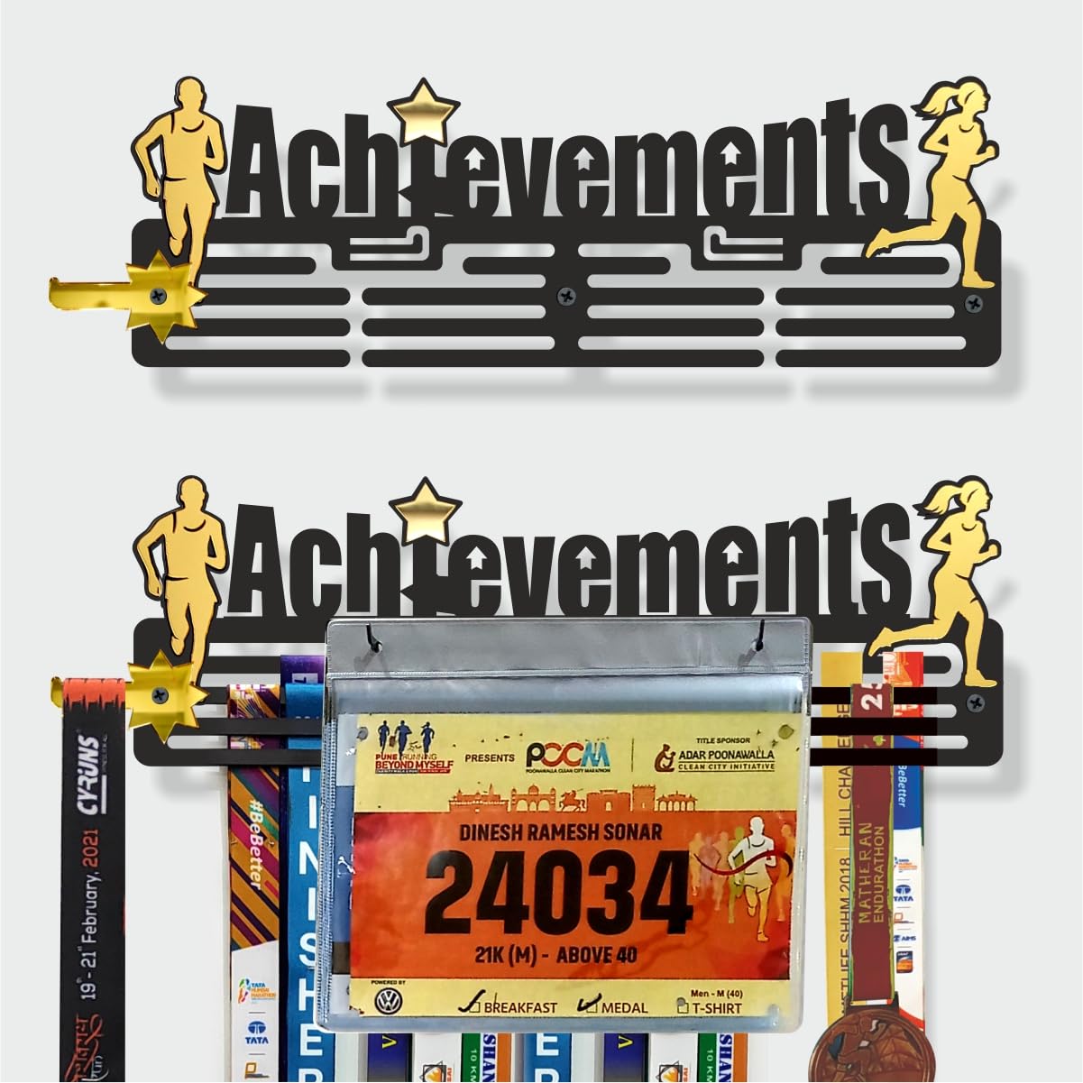 Medal SPACE® Achievements 20" inch Large Size Metal Medal Display Holder-picture-18