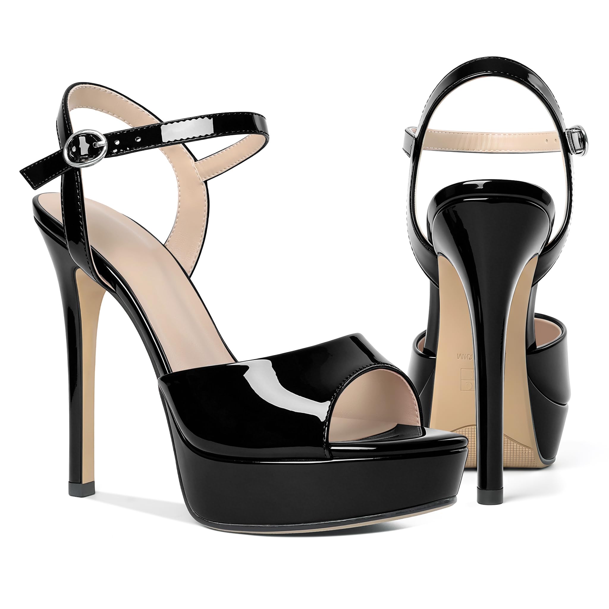Elashe High Heels Sandaletten Plateau Sandaletten Damen EU35-45
