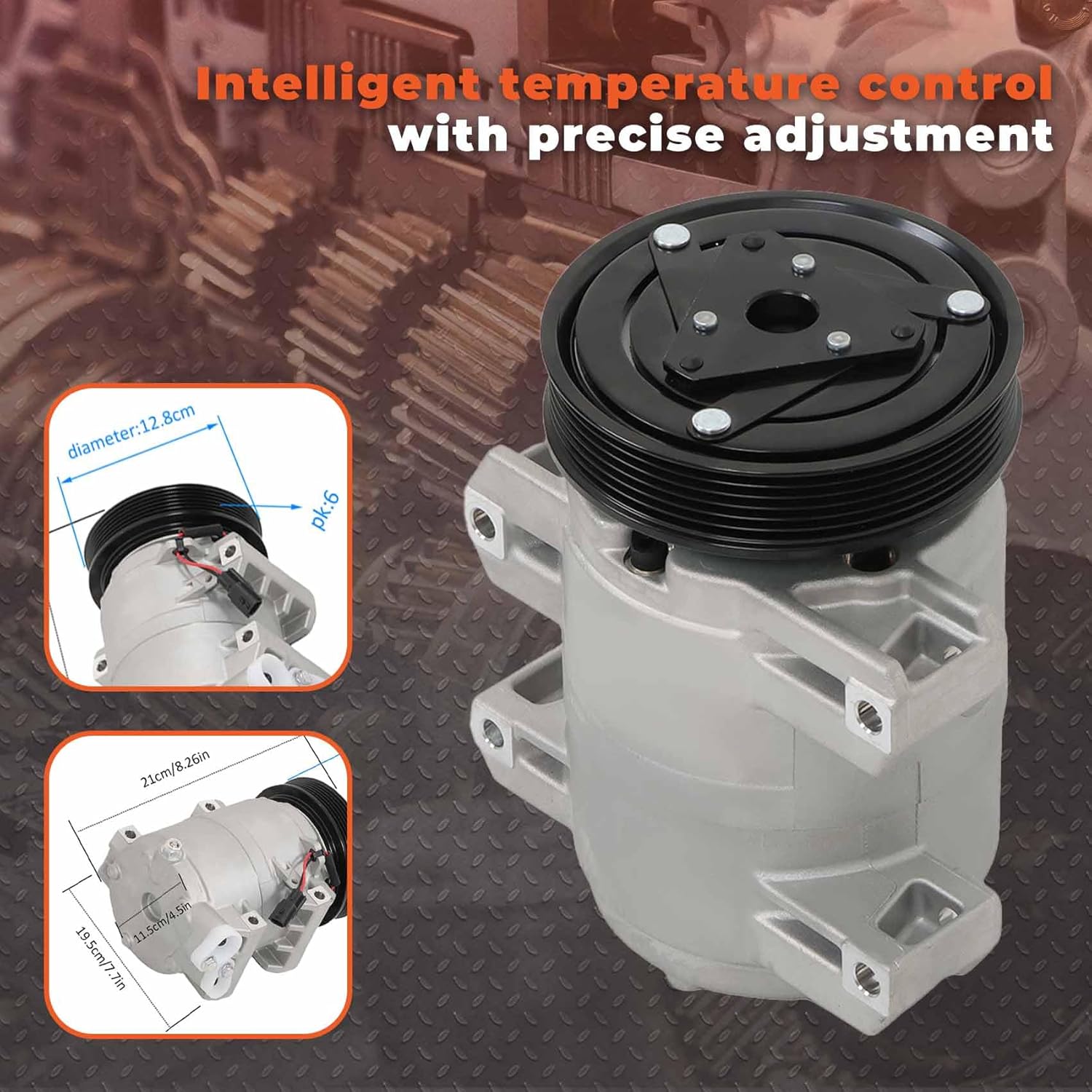 labwork AC Compressor A/C Clutch CO 11200C Replacement for Nissan Rogue 2.5L 2008-2013 92610JM01C