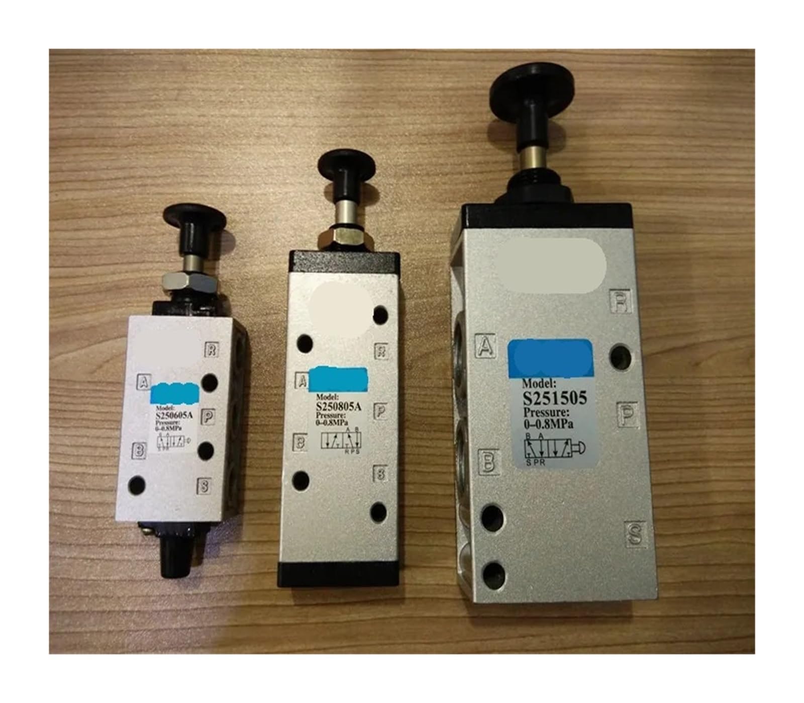 Vanne manuelle pneumatique S250605 robuste en aluminium anodisé