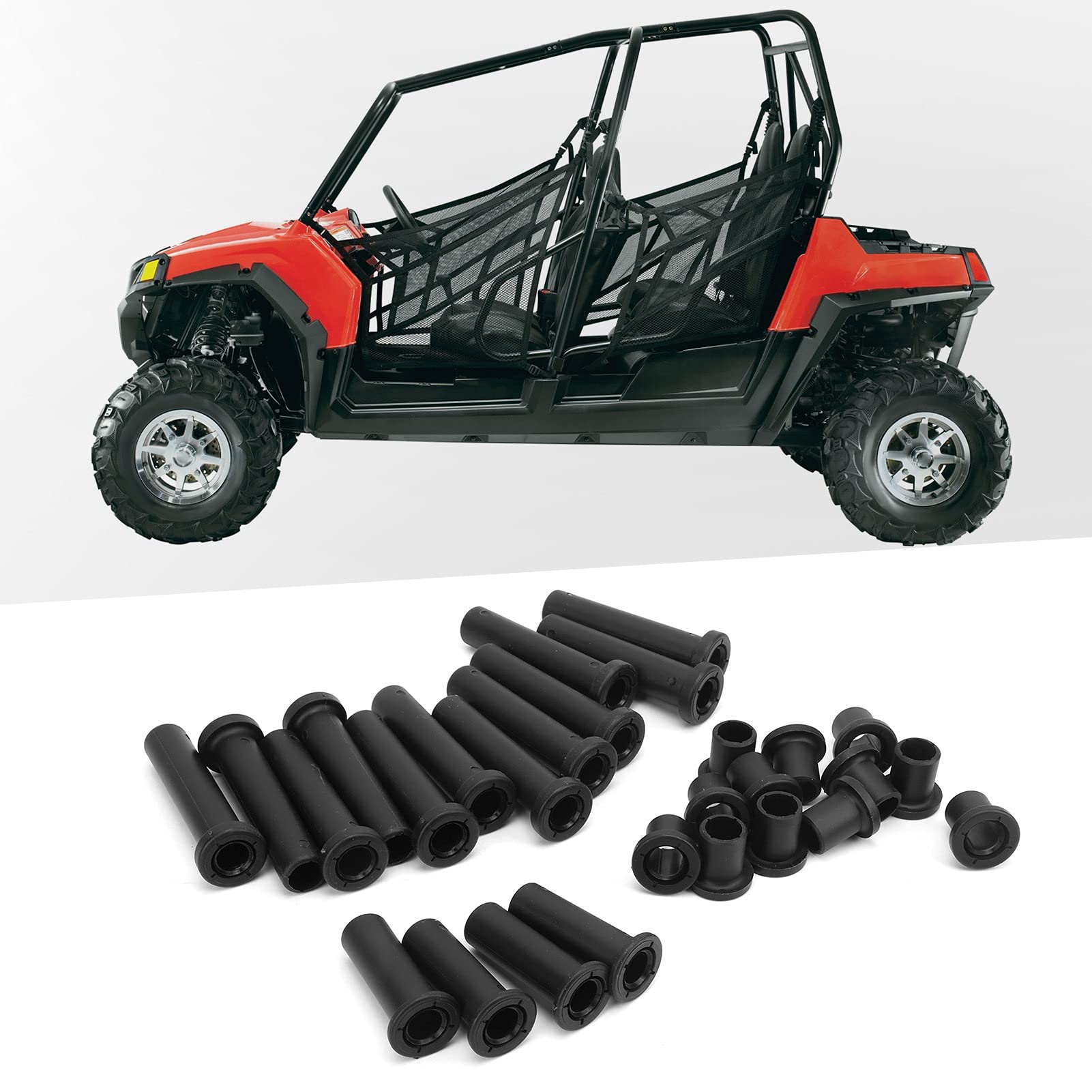 Akozon 28 Szt. Przednie Tylne Tylne Tuleje Ramienia A 5439874 Zestaw Tulei Ramienia A/Wahacza Dla RZR 800 RZR S 800