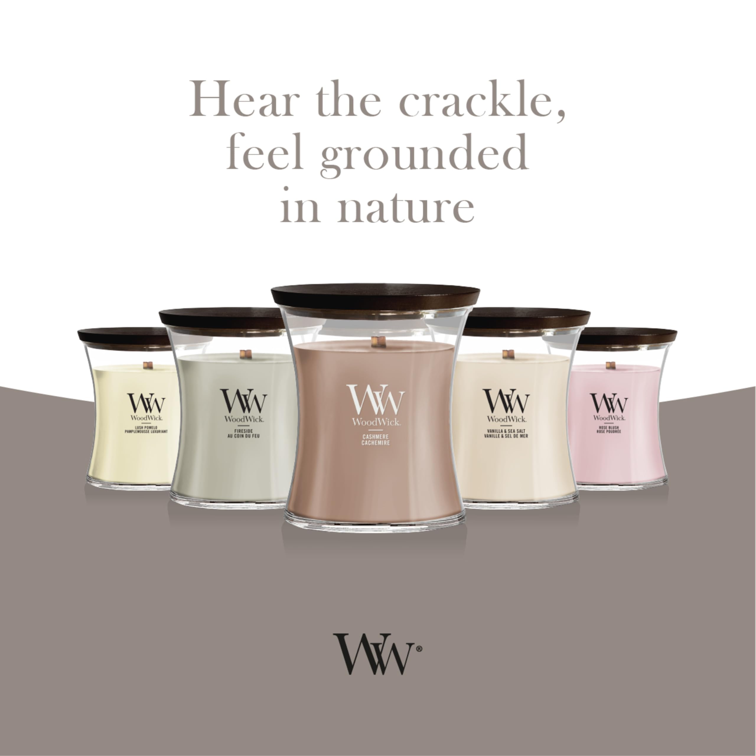 WoodWick Vela perfumada | Vela de tamaño mediano en forma de reloj de arena | Vanilla Embers | Regalos perfectos para mujeres