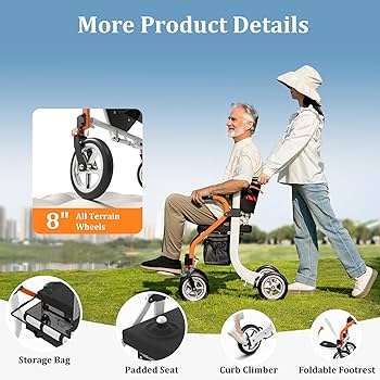 Amazon.com: Nihhcune 4-in-1 All-Terrain Upright Rolling