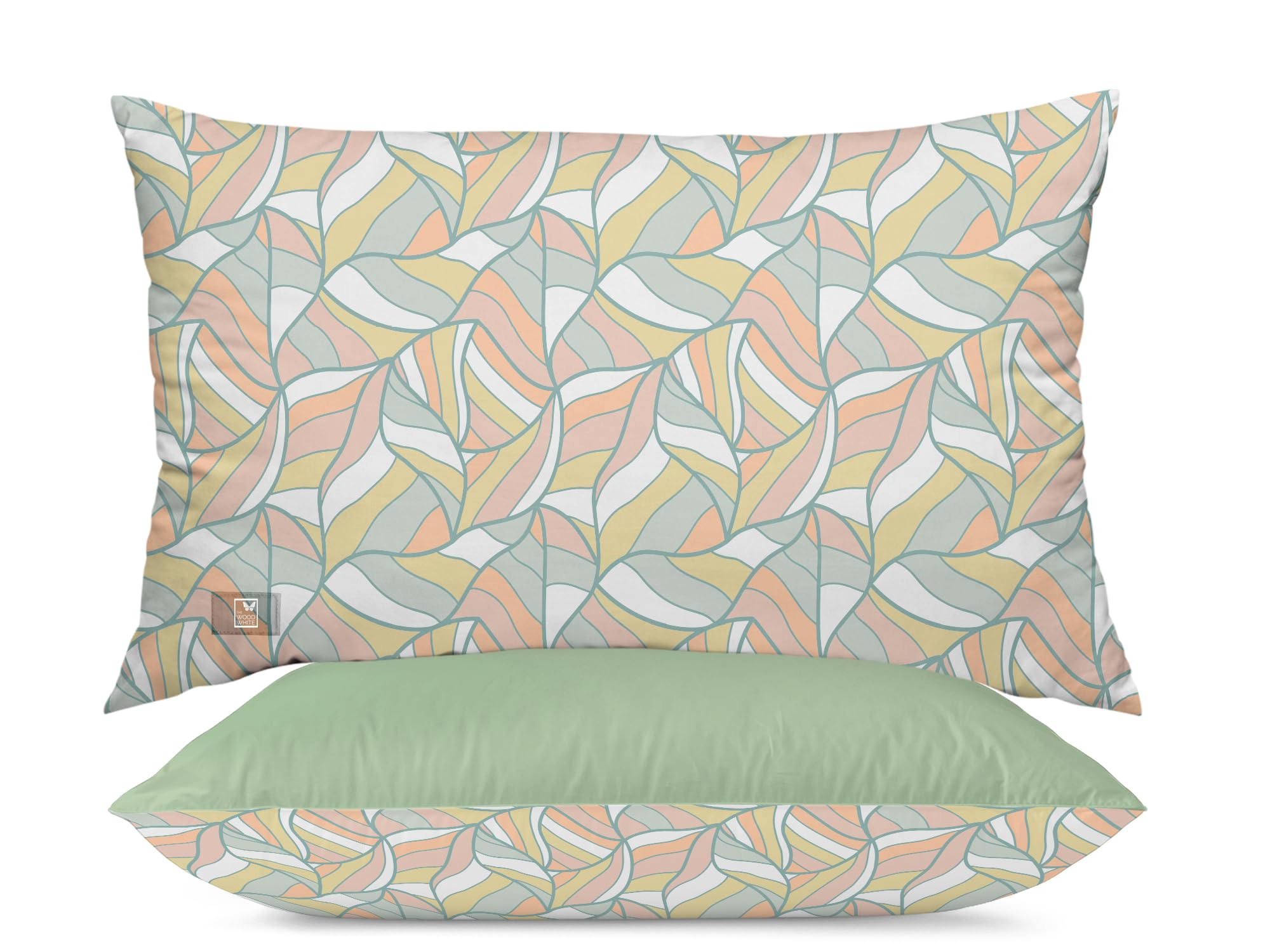 THE WOOD WHITE Polyester Reversible Decor Pillow Set Of 2 In 17" X 27" Inches For Better Durability Light Green Pillow Printed (B0CWXMR3SX) Amazon Price History, Amazon Price Tracker