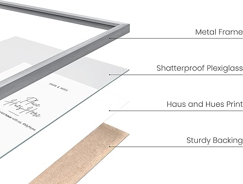 Miniatura 2 de Haus and Hues Portarretratos plateados de 8 x 10 pulgadas, juego de 4 portarretratos de 8 x 10 pulgadas para pared, juego de 4 portarretratos de 8 x