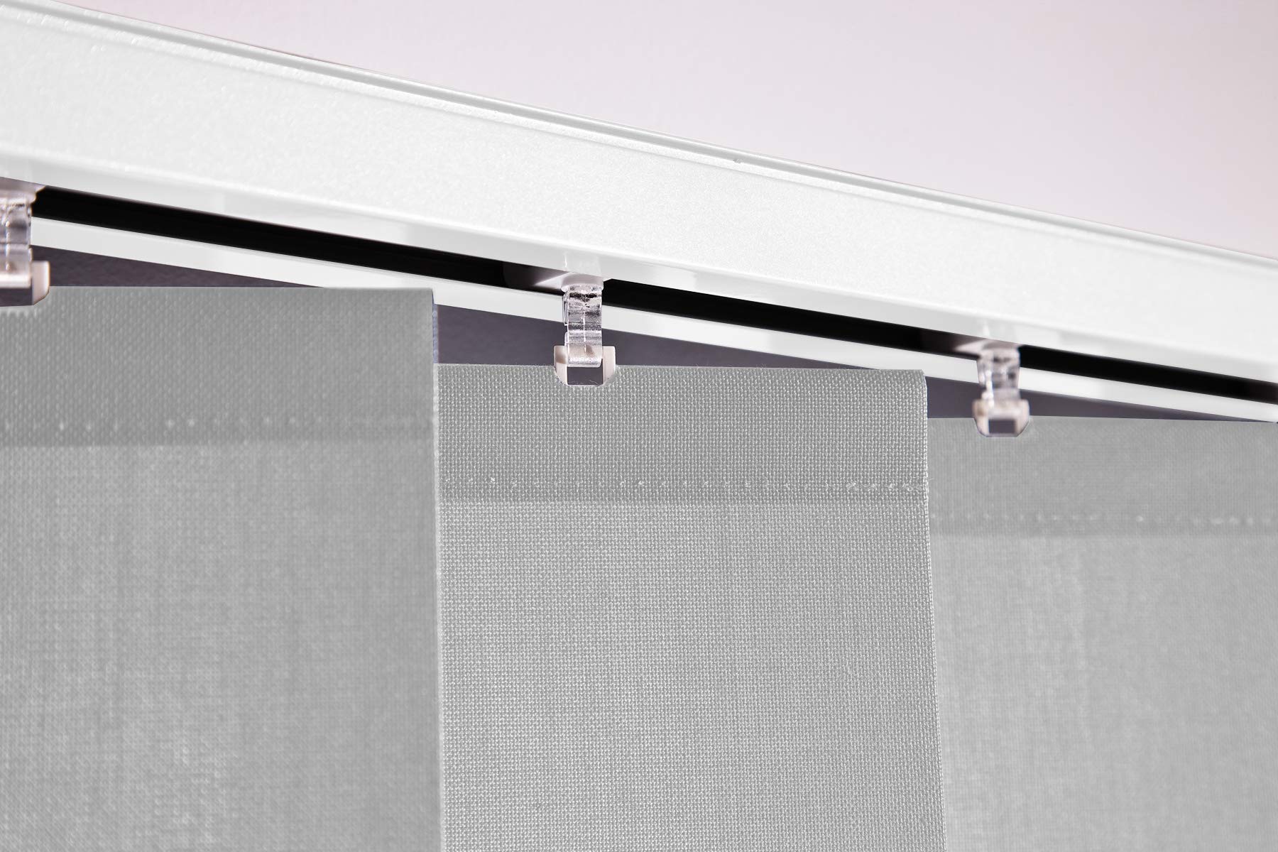 Lamellenvorhang Vertikaljalousie Grau Hellgrau Lamellen Fenster Rollo Breite 100-250 cm Höhe 150-250 cm Vorhang Flächenvorhang Schiebevorhang Streifenvorhang blickdicht halbtransparent (100 x 150 cm)
