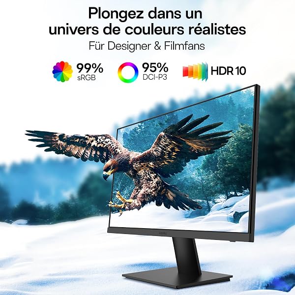 KOORUI 32 Inch PC Screen, UHD 3840×2160 Screen, VA, 60Hz, 99% sRGB, HDR10, Adaptive Sync, Built-in Speakers, HDMI 2.0×2 & DP 1.4, VESA 100×100 - 4
