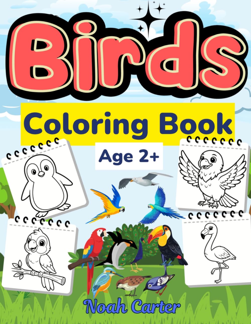 Bird Coloring Book for Kids Ages 2+: Fun and Easy Bird Coloring Pages for Toddlers and Preschoolers | 20 Simple Bold Bird Designs for Little Hands