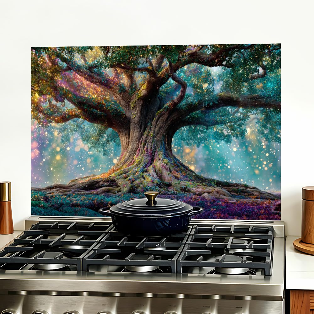 Enchanted Tree Kitchen Backsplash Peel and Stick, 35.4x23.6 in