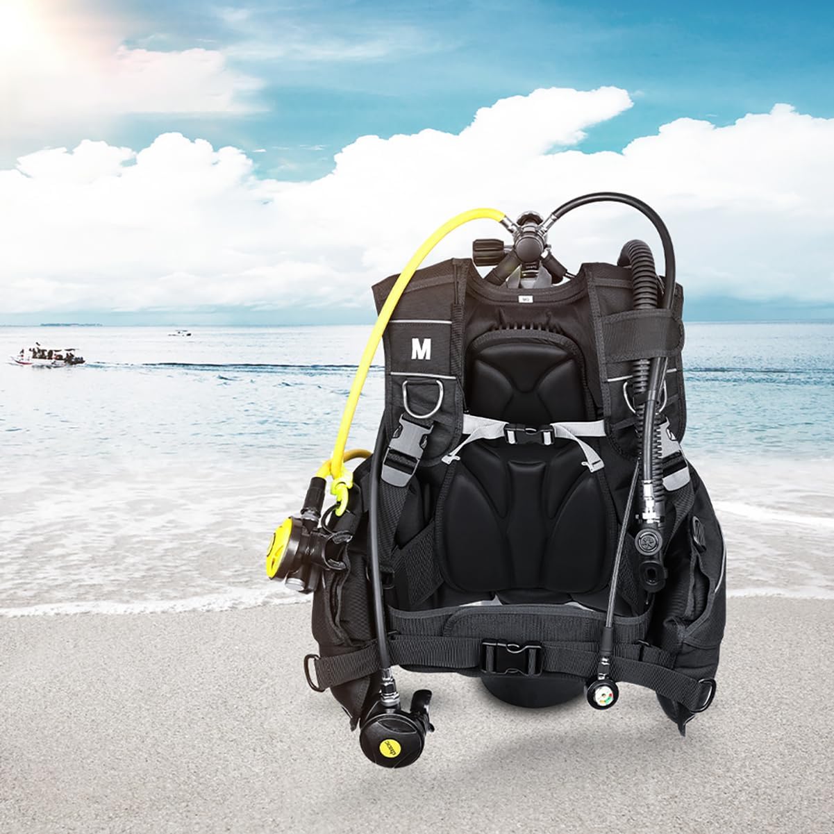 Professional Diving Jacket BCD Scuba Diving Buoyancy Adjustment Vest Regulator, Suitable for Both Men and Women,S